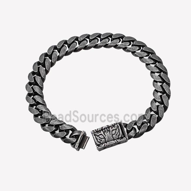 304 Stainless Steel Bracelet Antique Black