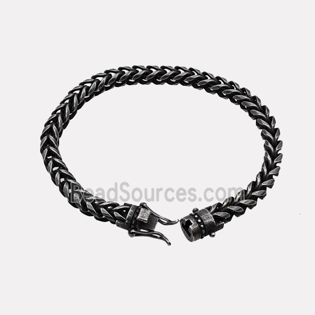 304 Stainless Steel Bracelet Antique Black