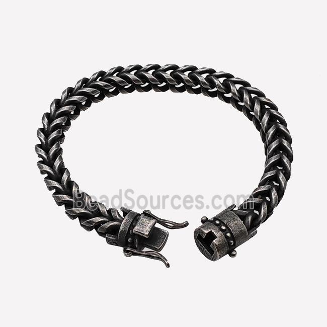 304 Stainless Steel Bracelet Antique Black