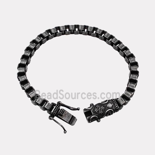 304 Stainless Steel Bracelet Antique Black