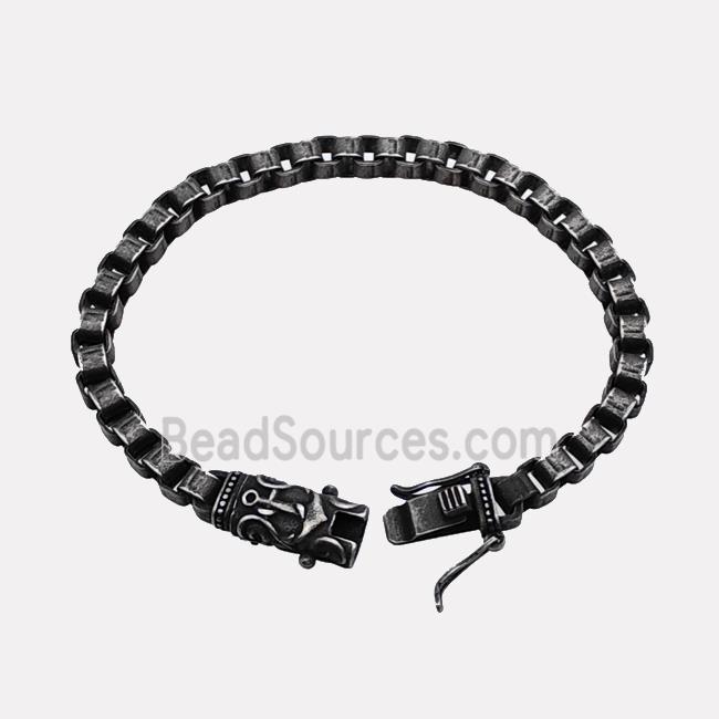 304 Stainless Steel Bracelet Antique Black