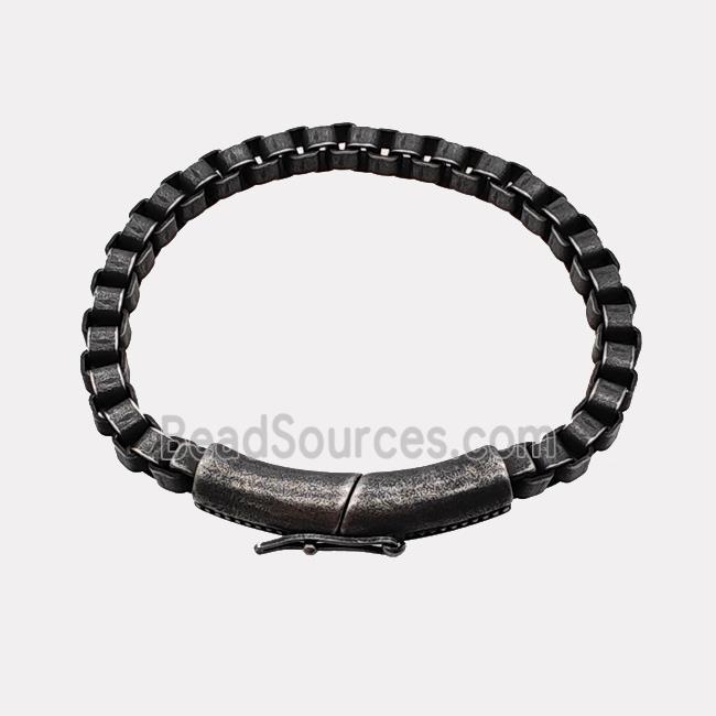 304 Stainless Steel Bracelet Antique Black