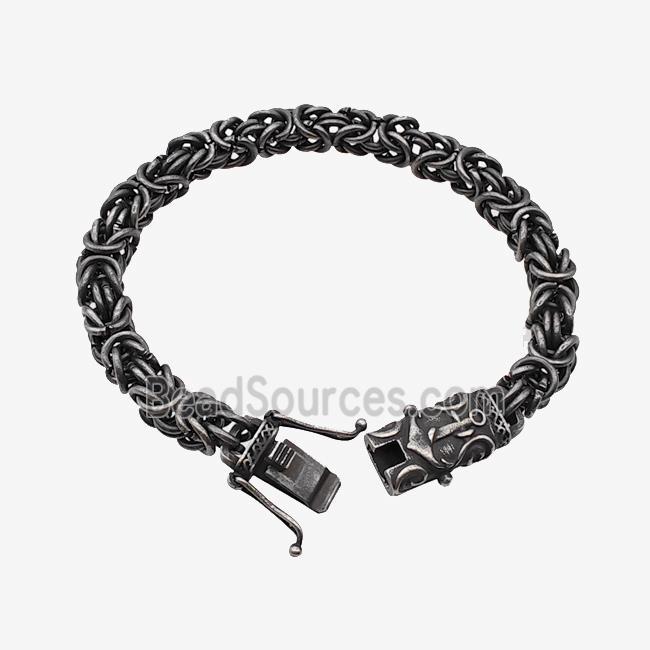 304 Stainless Steel Bracelet Antique Black