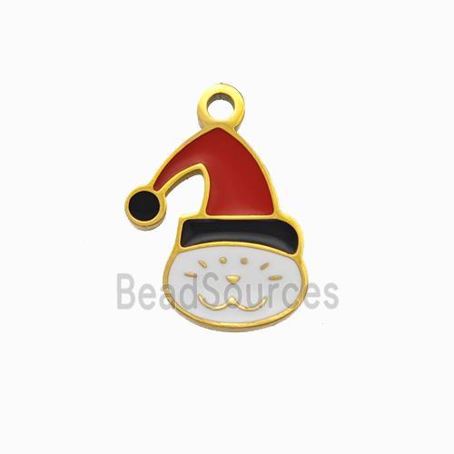 Halloween Cat Charms 304 Stainless Pendant Enamel Gold Plated