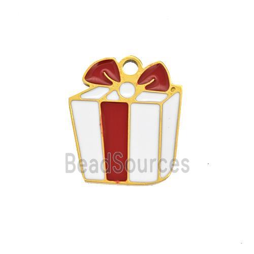 Christmas Gifts Charms 304 Stainless Steel Pendant Enamel Gold Plated