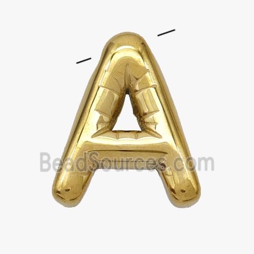 Stainless Steel letter Pendant, Gold Plated