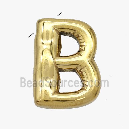 Stainless Steel letter Pendant, Gold Plated