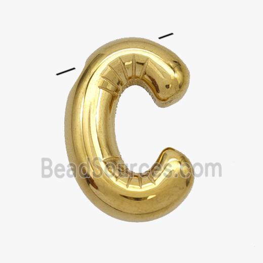 Stainless Steel letter Pendant, Gold Plated