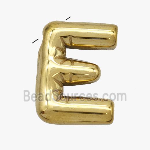 Stainless Steel letter Pendant, Gold Plated