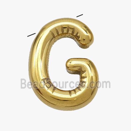 Stainless Steel letter Pendant, Gold Plated