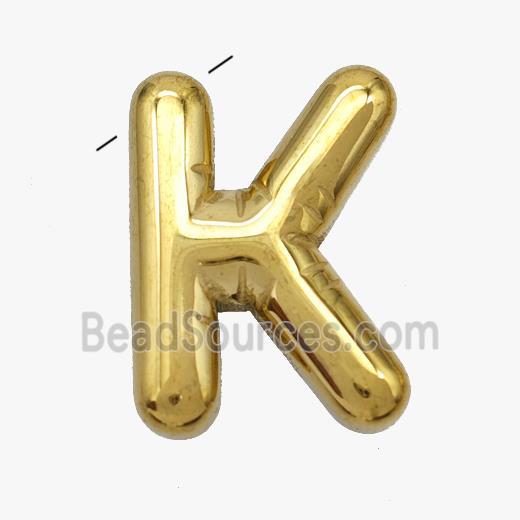 Stainless Steel letter Pendant, Gold Plated