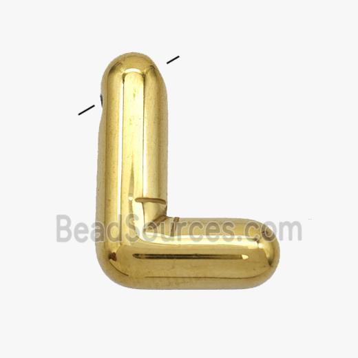 Stainless Steel letter Pendant, Gold Plated