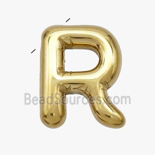 Stainless Steel letter Pendant, Gold Plated