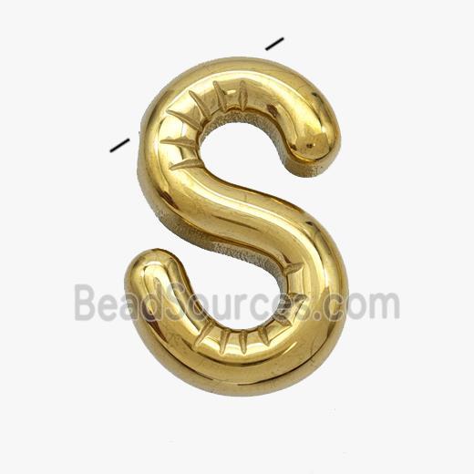 Stainless Steel letter Pendant, Gold Plated