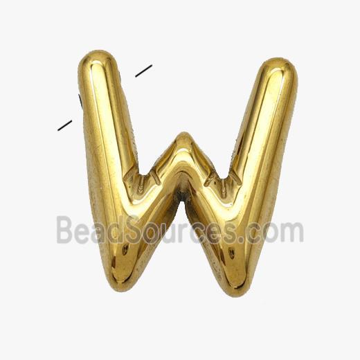 Stainless Steel letter Pendant, Gold Plated