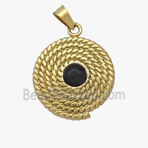 Stainless Steel Pendant, Gold Plated