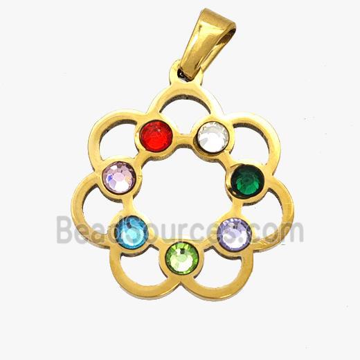 Stainless Steel pendant, gold Plated