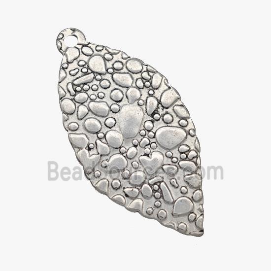 Stainless Steel pendant, Platinum Plated