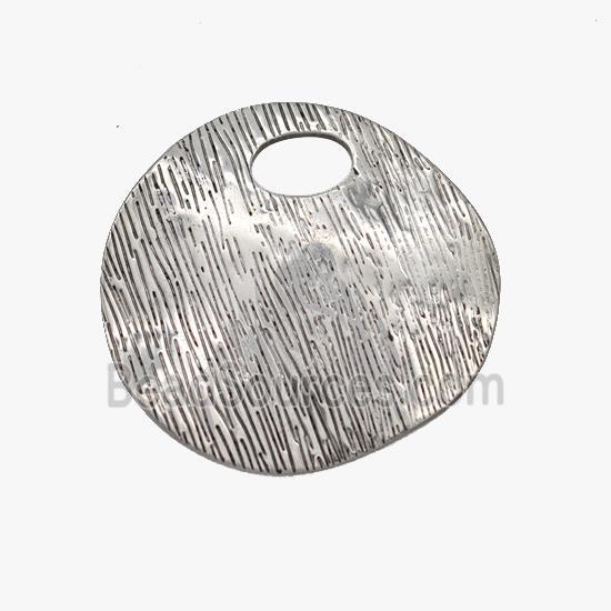 Stainless Steel pendant, Platinum Plated