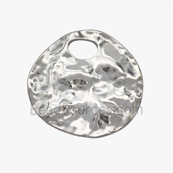 Stainless Steel pendant, Platinum Plated