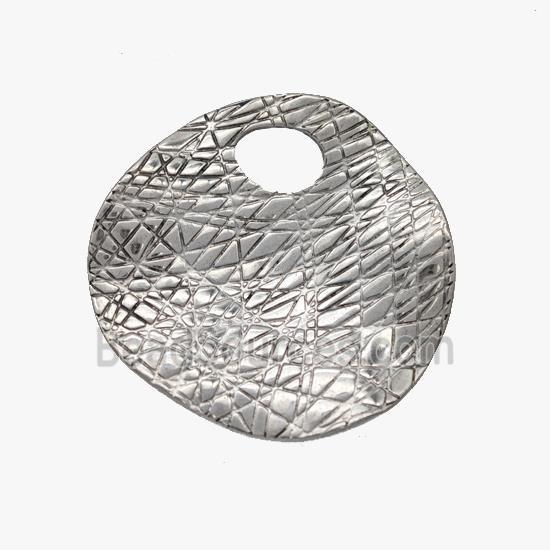 Stainless Steel pendant, Platinum Plated