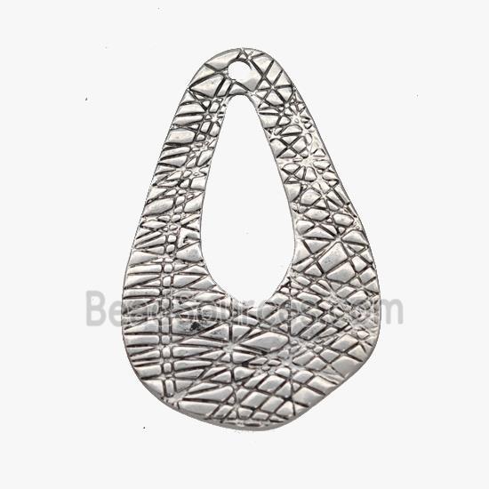 Stainless Steel pendant, Platinum Plated