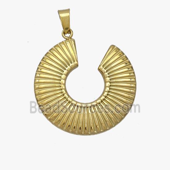 Stainless Steel Pendant, Gold Plated