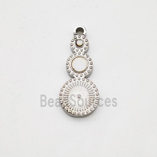 Stainless Steel Pendant, Platinum Plated