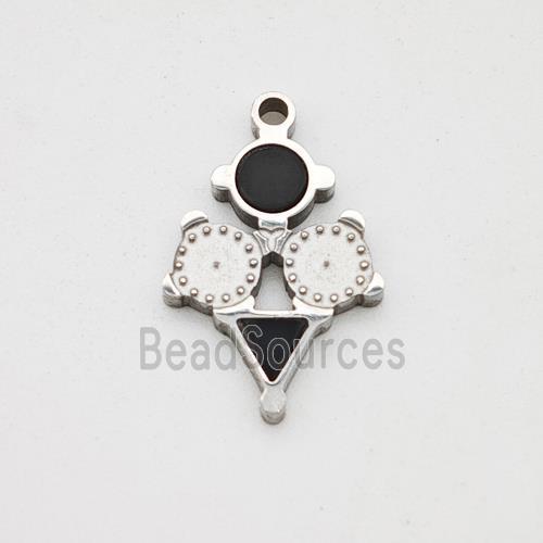 Stainless Steel Pendant, Platinum Plated