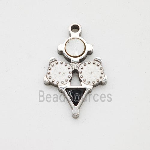 Stainless Steel Pendant, Platinum Plated