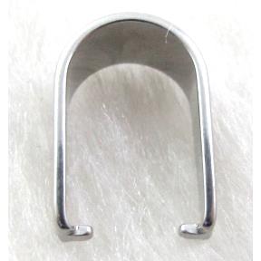 Stainless Steel Hinge Bail, platinum plated