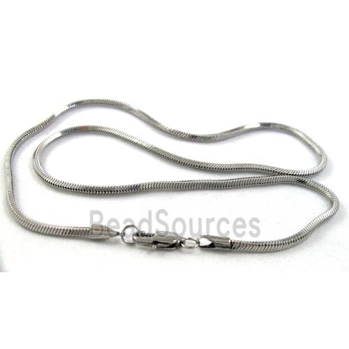 platinum plated Stainless Steel Necklace