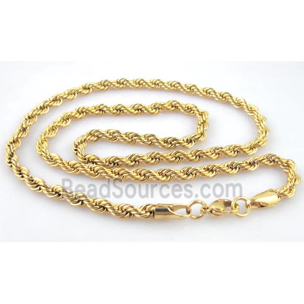 Stainless steel Necklace, gold