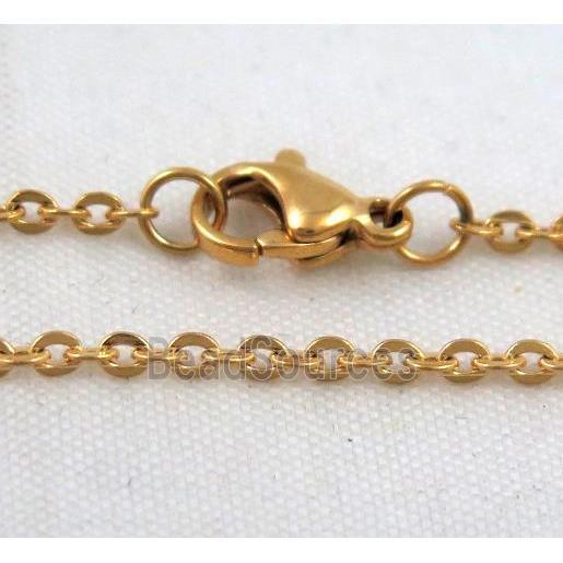 golden plated Stainless Steel Necklace Chain