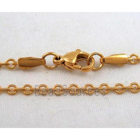 golden plated Stainless Steel Necklace Chain