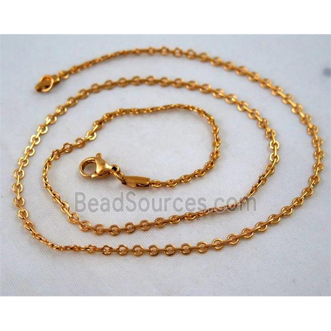 golden plated Stainless Steel Necklace Chain