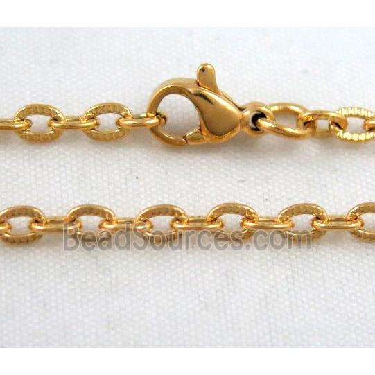 golden plated Stainless Steel Chain Necklace