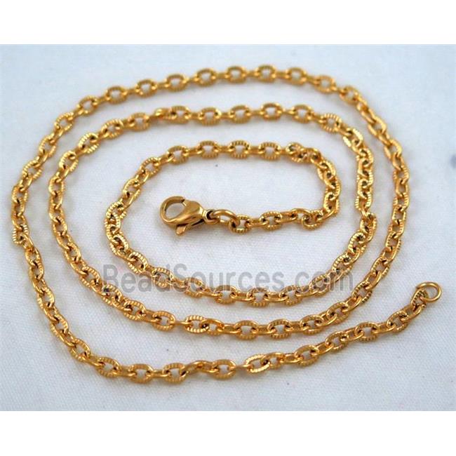 golden plated Stainless Steel Chain Necklace