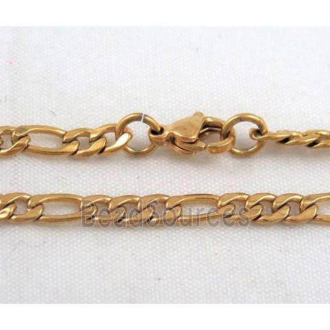 golden plated Stainless Steel Necklace Chain