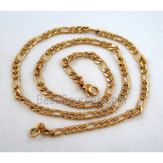 golden plated Stainless Steel Necklace Chain