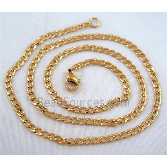 golden plated Stainless Steel Necklace Chain