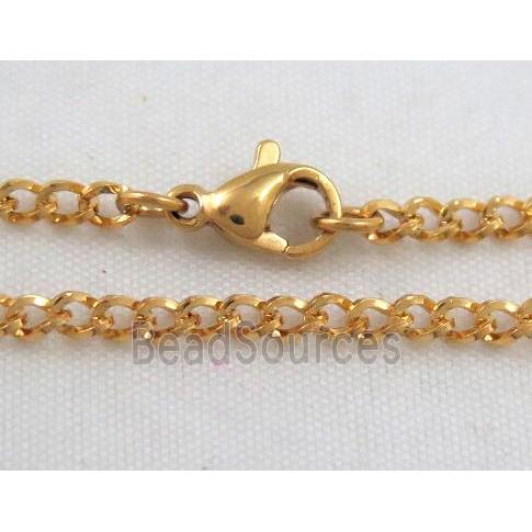 golden plated Stainless Steel Necklace Chain