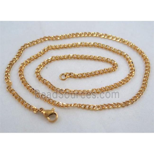 golden plated Stainless Steel Necklace Chain