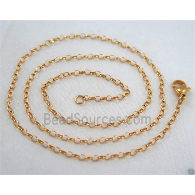 golden plated Stainless Steel Necklace Chain