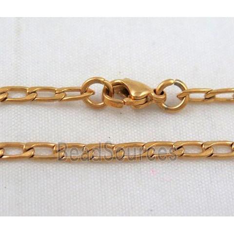 golden plated Stainless Steel Necklace Chain