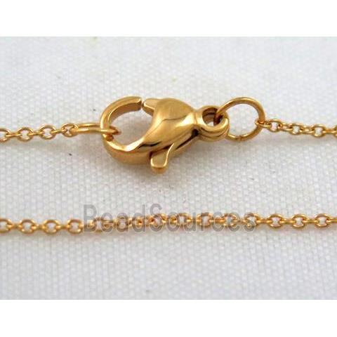 golden plated Stainless Steel Necklace Chain