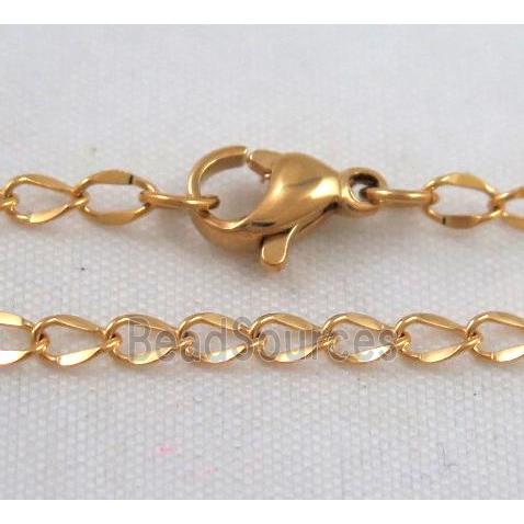 golden plated Stainless Steel Necklace Chain