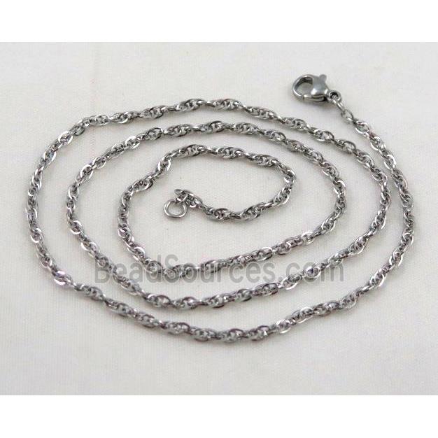 platinum plated Stainless Steel Necklace Chain