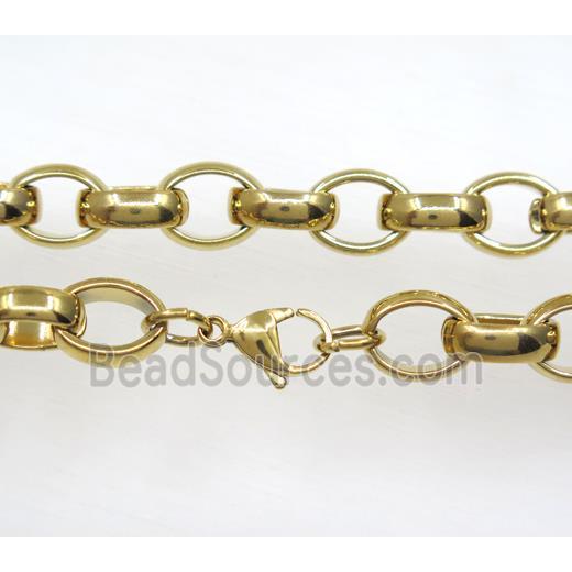 Stainless Steel Necklace Chain Gold Plated