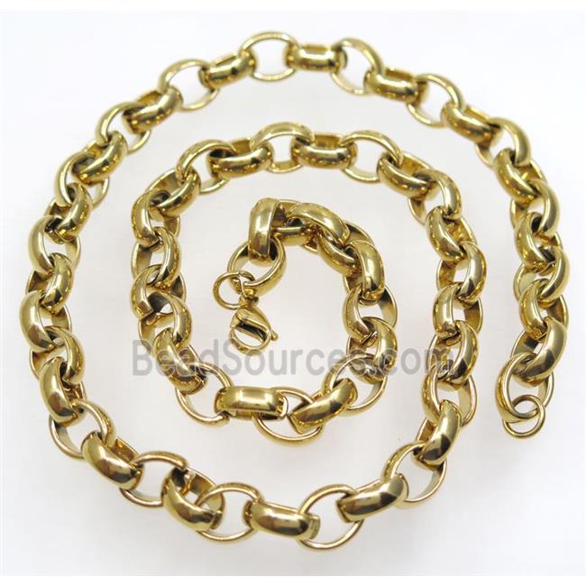 Stainless Steel Necklace Chain Gold Plated